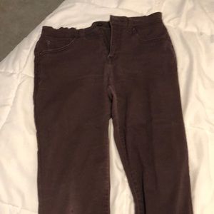 Burgundy stretchy jeans